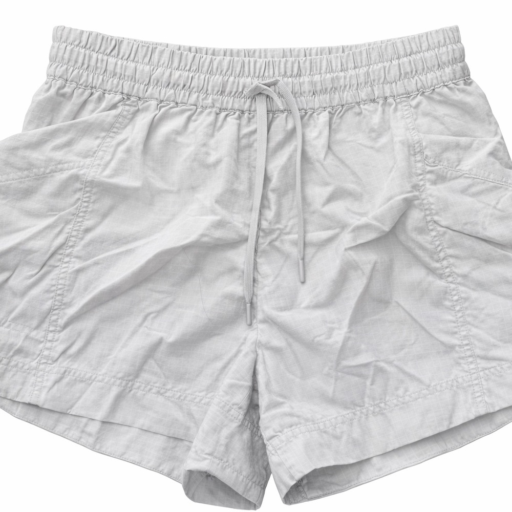 Fabletics White Elastic-Waist Drawstring Athletic Shorts